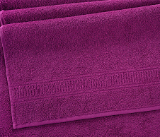Постельное белье Полотенце махровое банное 70x130, Орнамент яркая фуксия фото