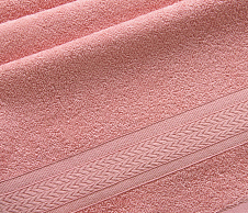 Постельное белье Махровое полотенце Утро коралл (70х140) фото