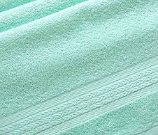 Постельное белье Махровое полотенце Утро мятный (70х140) фото