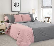 Комплект постельного белья с простыней на резинке 160х200 Каркаде, меланж, 2-спальный фото