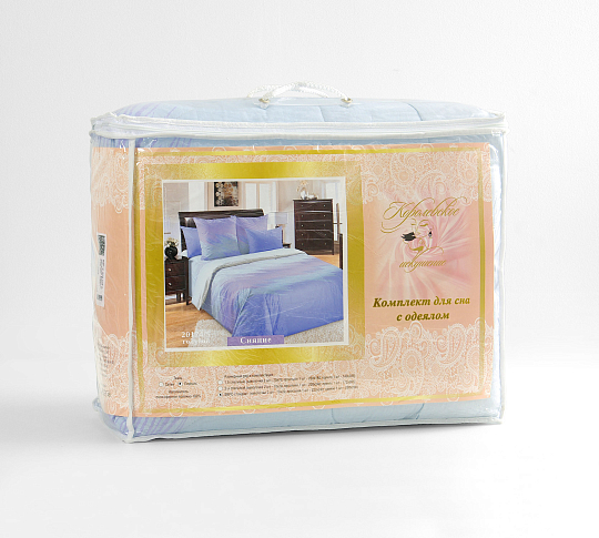 Постельное белье с одеялом Сияние 5, перкаль, 1.5-спальное, наволочки 70х70 фото