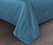 Постельное белье Простыня однотонная «Серо-голубой», мако-сатин 240х180 (1 шт) фото