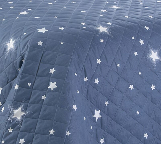 Постельное белье Покрывало стеганое детское «Звездное небо 1», перкаль (110х140) фото