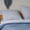 Однотонное постельное белье с простыней на резинке «Северное море», трикотаж (1,5 спаьный) фото