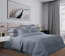 Комплект постельного белья Маковый рулет, Страйп-сатин, 2-спальное с европростыней фото