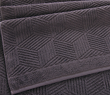 Постельное белье Махровое полотенце для рук и лица 50х90, Уэльс серый шато  фото