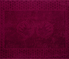 Постельное белье Махровое полотенце Ручки Бордо (50х70) фото
