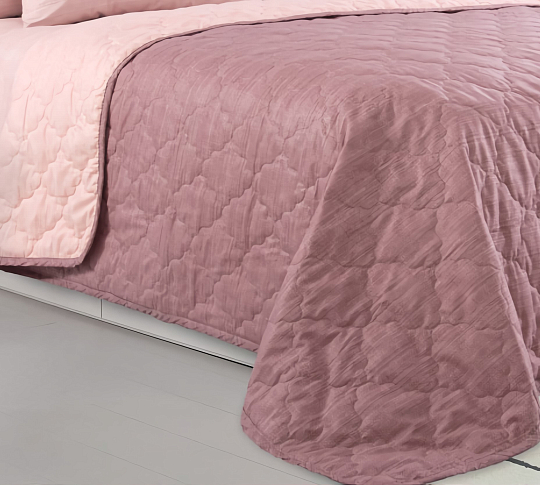 Постельное белье Стеганое покрывало на кровать «Цветущий миндаль», перкаль (240х210) фото