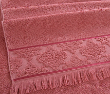 Постельное белье Махровое полотенце для рук и лица 50х90, Тоскана терракот  фото