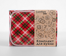 Постельное белье Набор для кухни Плетение 1 (фартук 60x70, прихватка 20x20, салфетка 47x60) фото