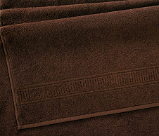 Постельное белье Полотенце махровое банное 70x130, Орнамент коричневый фото