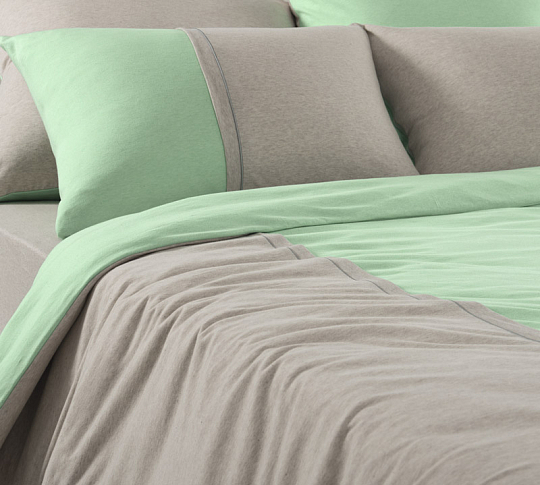Комплект постельного белья с простыней на резинке «Мелисса», меланж (1.5-спальный) фото