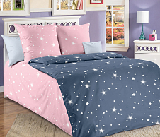 Детское постельное белье Звездное небо, перкаль, 1.5-спальное, наволочки 70х70 фото