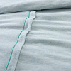 Комплект постельного белья с простыней на резинке 120х200 Васильковый, меланж, 1.5-спальный фото