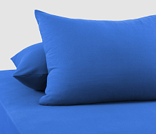 Постельное белье Трикотажные наволочки «Синий» 70х70 2шт фото