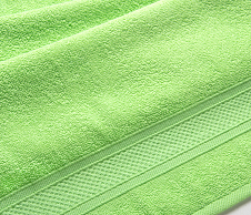 Постельное белье Махровое полотенце для рук и лица 40х70, с бордюром Салатовый  фото
