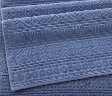 Постельное белье Полотенце махровое банное 70х140, Саксония серо-голубой  фото