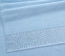 Постельное белье Полотенце махровое банное 70х140, Крит нежный голубой  фото