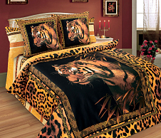Постельное белье Тигр, сатин, 1.5-спальное фото