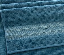 Постельное белье Полотенце махровое Океан серо-голубой (50x90) фото