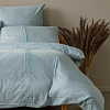 Комплект постельного белья без простыни Васильковый, 1.5-спальный, трикотаж, меланж фото