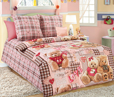 Детское постельное белье в кроватку 120х60 Плюшевые мишки 1, Бязь, Ясельный фото