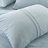 Комплект постельного белья с простыней на резинке 120х200 Васильковый, меланж, 1.5-спальный фото