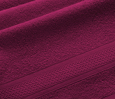 Постельное белье Махровое полотенце Утро бордо (40х70) фото