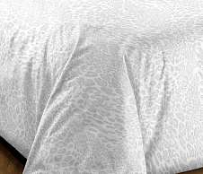 Постельное белье Простыня бесшовная без резинки 200х220 Белый тигр компаньон 1, перкаль 100% хлопок фото