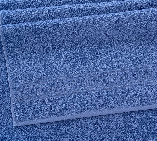 Постельное белье Полотенце махровое для рук и лица 30x60, Орнамент синий фото