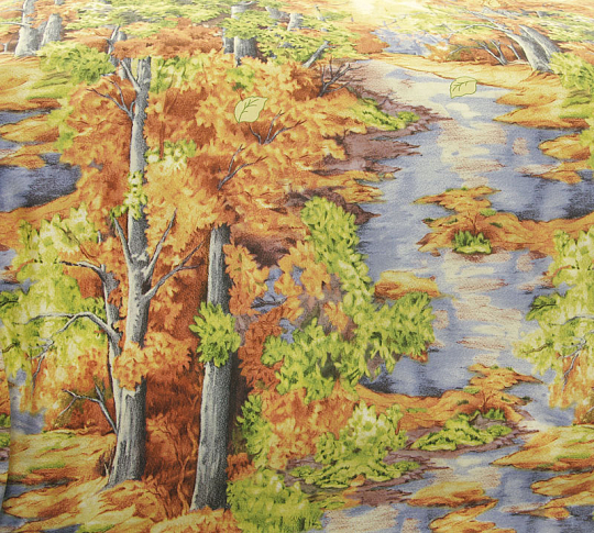 Постельное белье «Золотая осень 1», перкаль (1,5 спальное), Книжка ПВХ фото