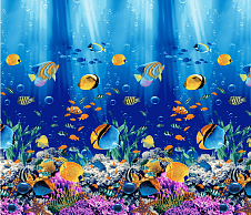 Постельное белье Вафельное полотенце «Подводный мир 1» (100х150) фото
