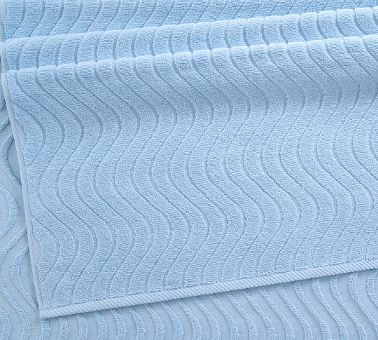Постельное белье Махровое полотенце для рук и лица 50х90, Санторини нежный голубой  фото