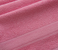 Постельное белье Махровое полотенце Утро яркий коралл (100х180) фото