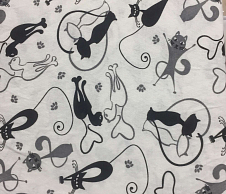 Детское постельное белье с простыней на резинке «Кис-мяу», трикотаж (Ясельное) фото