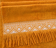 Постельное белье Полотенце махровое банное 70х140, Индиана темно-оранжевый  фото