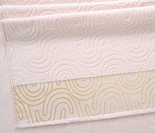 Постельное белье Полотенце махровое банное 70х140, Крит белый песок  фото