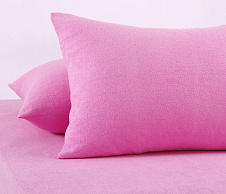 Постельное белье Наволочки трикотажные махровые Розовый (50х70 2 шт) фото