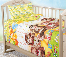 Детское постельное белье Детский праздник компаньон 1, бязь, 1.5-спальное, наволочки 70х70 фото