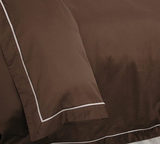 Однотонное постельное белье Впечатление, мако-сатин 300ТС, Евро фото