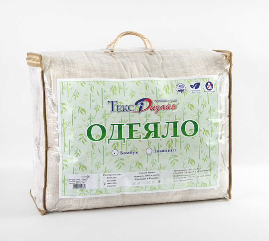 Постельное белье Одеяло Евро стандарт 200х220, Бамбук-Хлопок, Легкое летнее 150 г, перкаль фото
