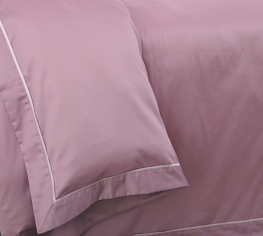 Однотонное постельное белье Нежность, мако-сатин 300ТС, 2-спальное с евро простыней фото
