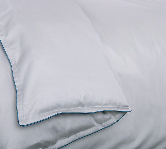 Постельное белье Пододеяльник Евро мини, Светло-серый, мако-сатин 300ТС, 210x215 для одеяла 200х200 фото