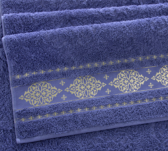 Постельное белье Махровое полотенце для рук и лица 50х90, Роскошь фиалка  фото