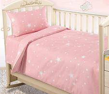 Детское постельное белье в кроватку 120х60 Звездное небо 2, Ясельный, наволочка 40х60 фото