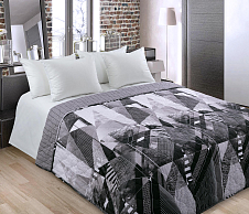 Постельное белье Стеганое покрывало на кровать Урбан 2, перкаль, 160x210 фото