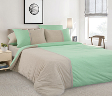 Комплект постельного белья с простыней на резинке 160х200 Мелисса, меланж, 2-спальный фото