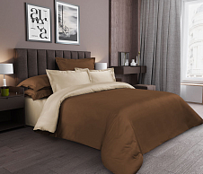 Однотонное постельное белье Оникс, сатин, Евро стандарт фото