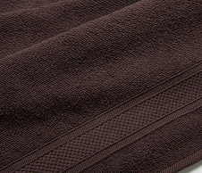 Постельное белье Полотенце махровое с бордюром Коричневый (50х90) фото