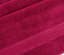 Постельное белье Махровое полотенце для рук и лица 50х90, с бордюром Бордо  фото